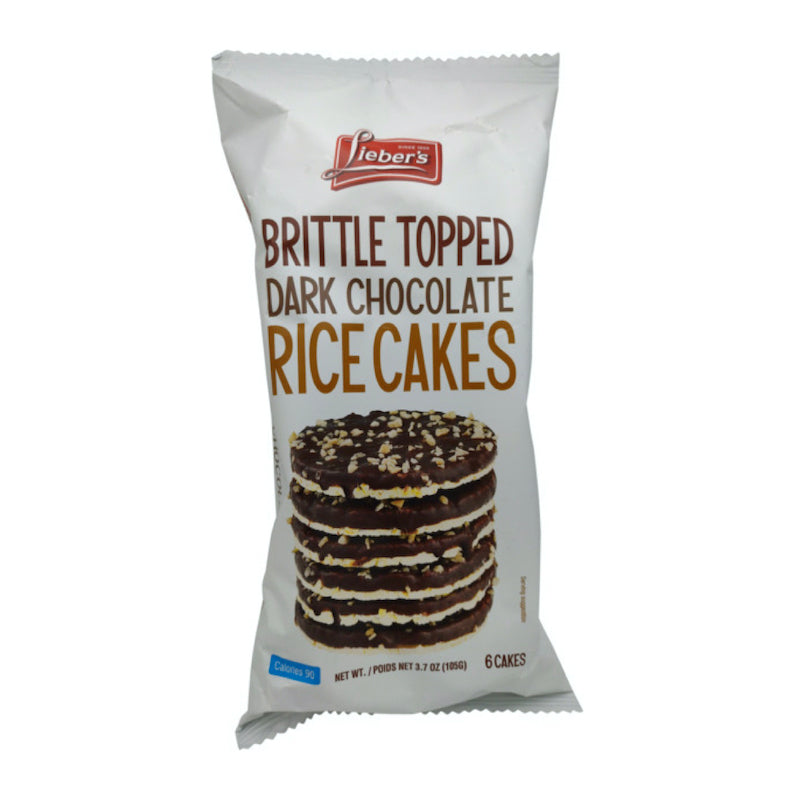Brittle-Topped Dark Chocolate Rice Cakes