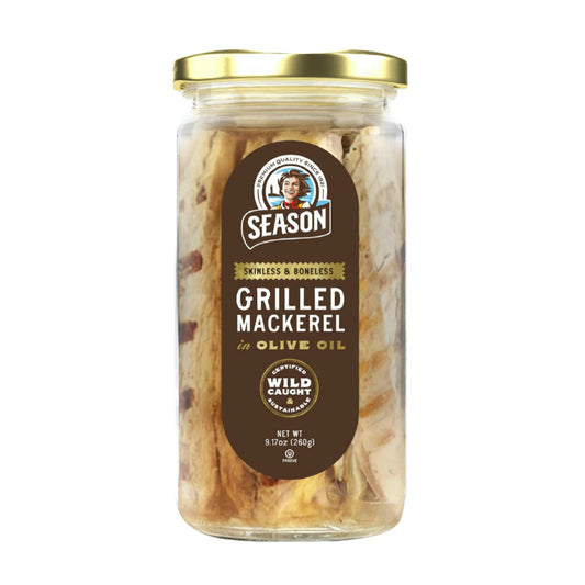 Grilled Mackerel in Olive Oil (in Glass Jar)