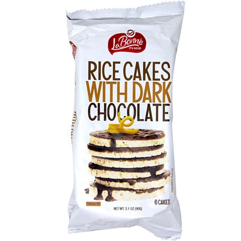 Rice Cakes with Dark Chocolate